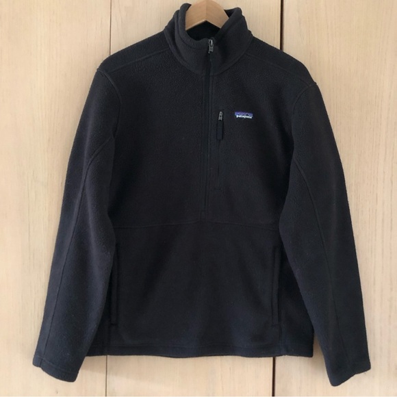 Patagonia Tops - Patagonia Vintage Quarter Zip Synchilla Black Polar Fleece Pullover Women's M